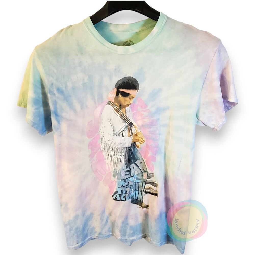 Jimi Hendrix "Hear My Train A Comin" Tie Dye Tee - Small